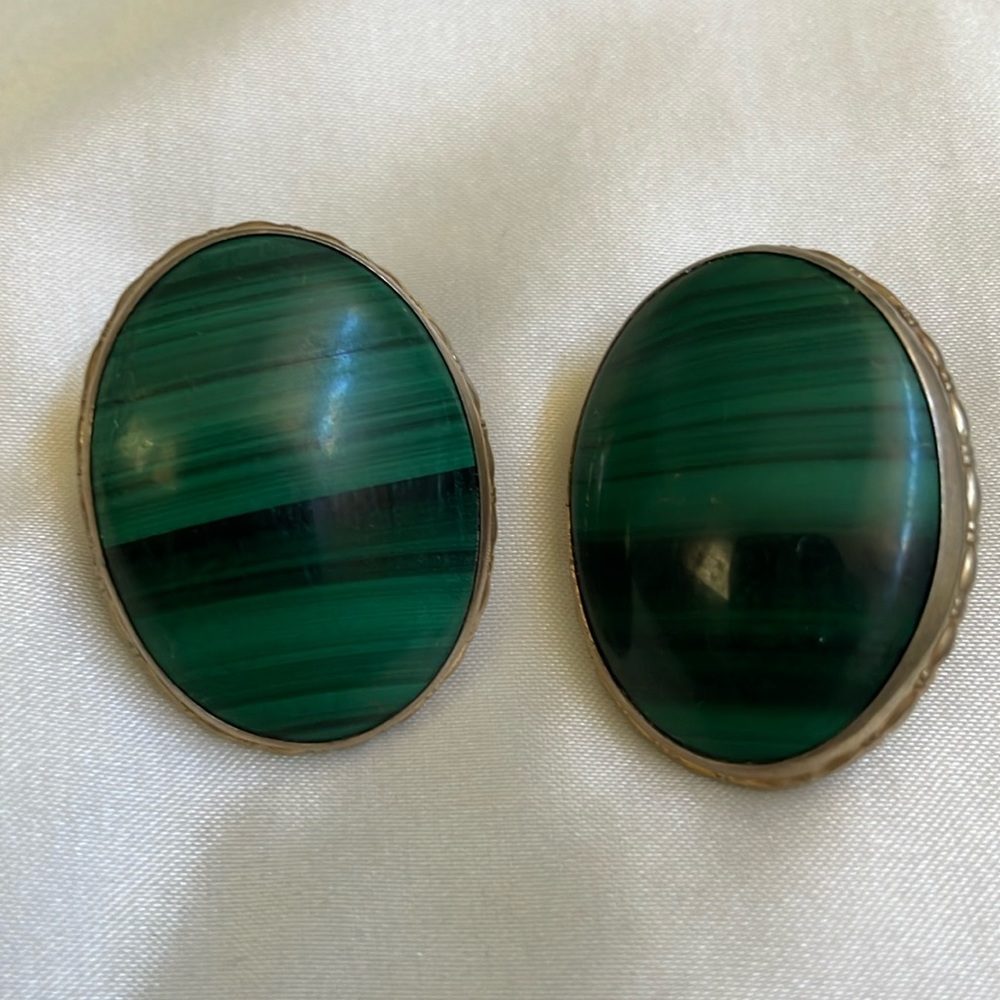 Vintage antique natural stone earrings handmade